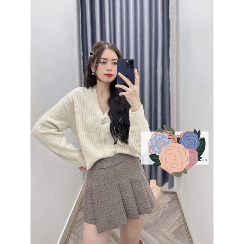 Áo cardigan len HM auth