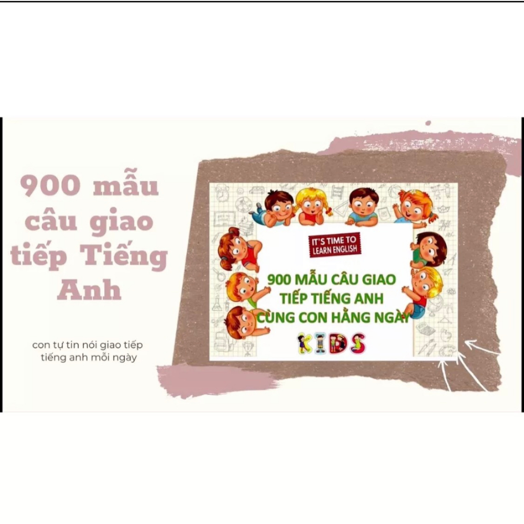 Sách - Combo 900 MẪU CÂU GIAO TIẾP HẰNG NGÀY CÙNG CON và 1000 usefull words