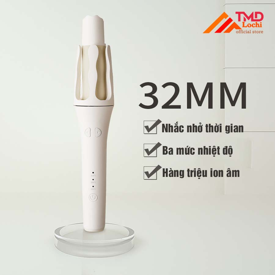 Máy uốn tóc tự động LOCHI trục 32mm ion âm dương tóc, tạo kiểu nhanh, giữ nếp lâu với kiểu dáng hiện đại