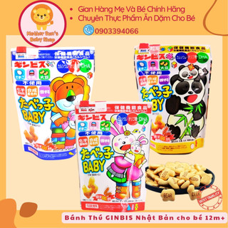 [Date T3.2024] Bánh Thú GINBIS Nhật Bản Bổ Sung DHA Cho Bé Từ 12M+ Bịch 63g