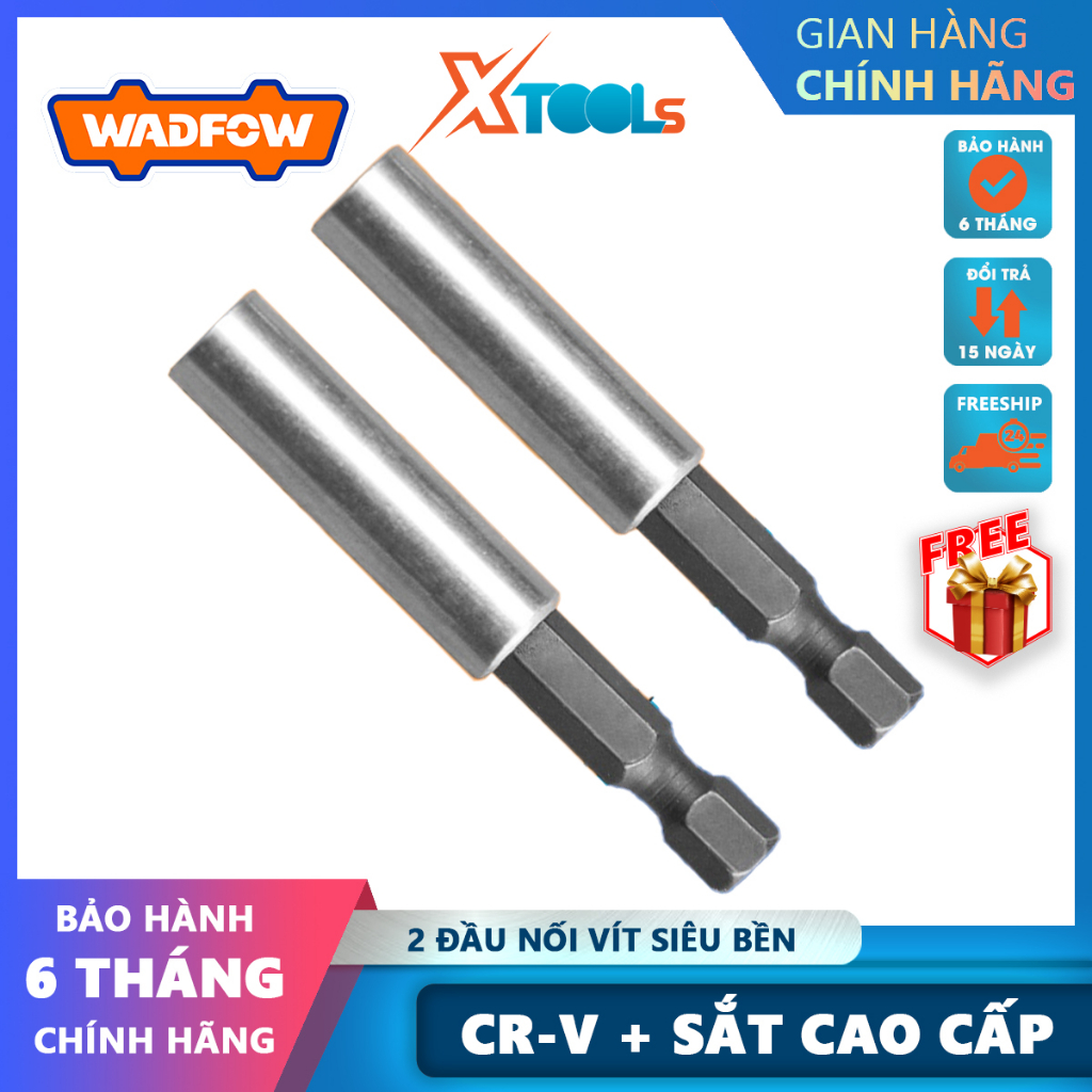 Bộ 2 đầu nối bắt vít Wadfow chiều dài 60mm chất liệu Thép chất lượng cao WSV2K01