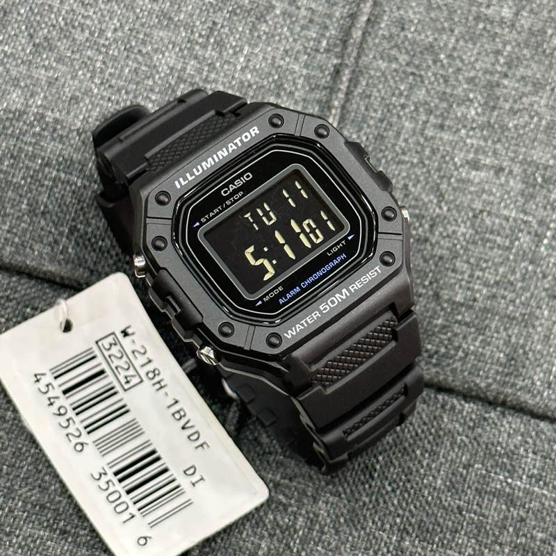 Đồng hồ casio điện tử unisex nam nữ W-218HC chính hãng