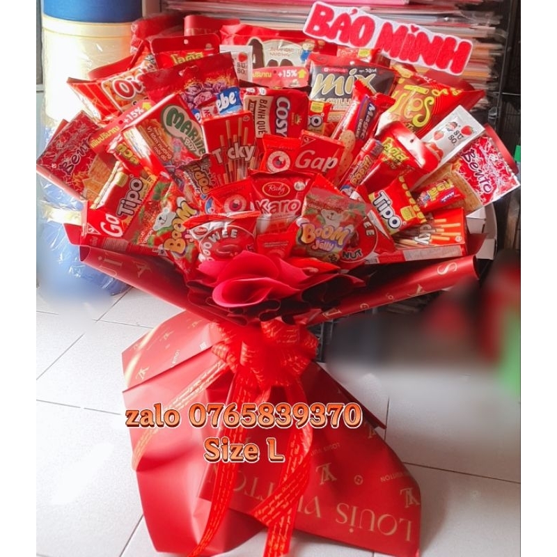 Bó hoa bánh kẹo, quà sinh nhật cho nữ ,cho nam, quà trung thu
