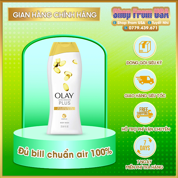 Sữa Tắm Olay vàng Ultra moisture Plus+ 700ml