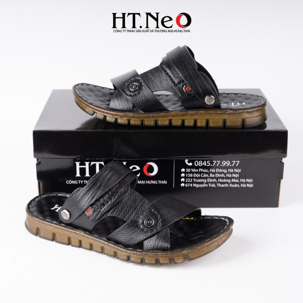 Sandal nam HT.NEO da nguyên miếng, đế kếp bền chắc êm ái và thư giãn khi mang SD185