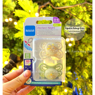 [Mẫu mới nhất] Ti giả MAM Đức 0-6m chỉnh nha cho bé - MAM Perfect Night phát sáng- Ty giả Nguồn hàng Đức