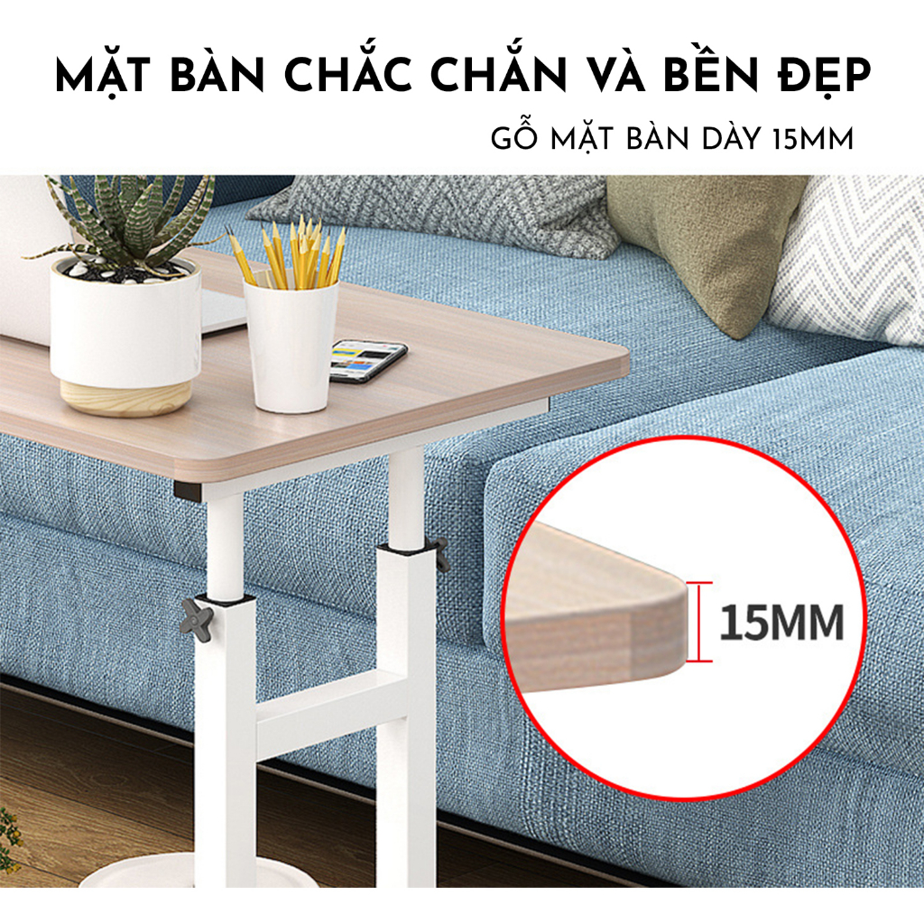 Bàn Học Bàn Làm Việc Thông Minh Đa Năg Nâng Hạ Chiều Cao Dễ Dàng Kèm Bánh Xe Chống Xước Sàn Siêu Bền Tiện Lợi | BigBuy360 - bigbuy360.vn