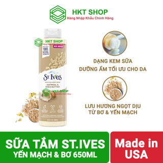 Sữa tắm dưỡng da st.ives yến mạch và bơ 650ml - hkt shop