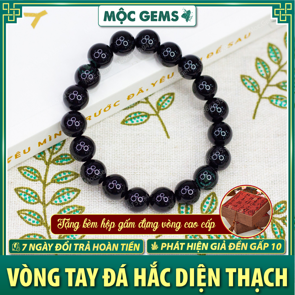 Vòng Tay Đá Obsidian (Đá Hắc Diện Thạch) Giúp Bảo Vệ Tâm Trí, Loại Bỏ Phiền Não