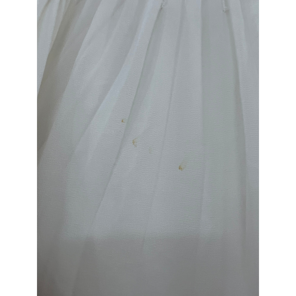 Đầm trắng xếp ly - M