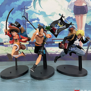 Mô hình one piece combo bộ 3 anh em luffy - mô hình nhân vật 3 anh em luffy sabo ace đeo balo trang trí bàn