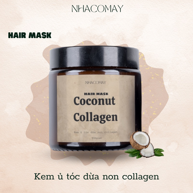 Kem ủ tóc Dừa non collagen Nhà cô Mây - dưỡng ẩm, phục hồi, lưu hương cho tóc