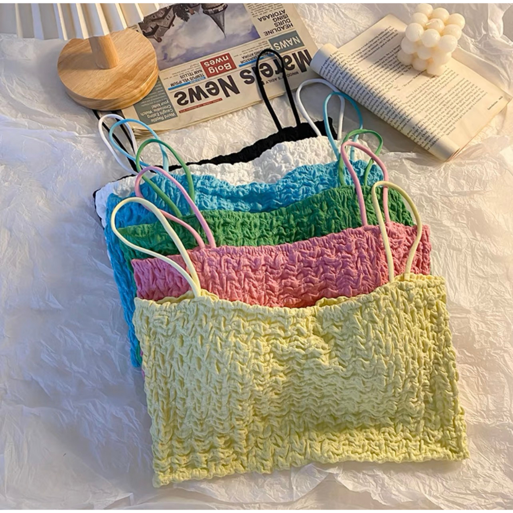 Áo 2 dây LYRA croptop xốp chun kèm mút phong cách trẻ trung, cá tính - CSYAC0167