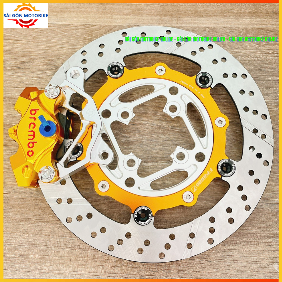 [ Combo Sirius/Jupiter ] Heo 2Pis đối xứng Bremb@ + Đĩa Frando 260/267mm + Pát 2Pis CNC nguyên khối/