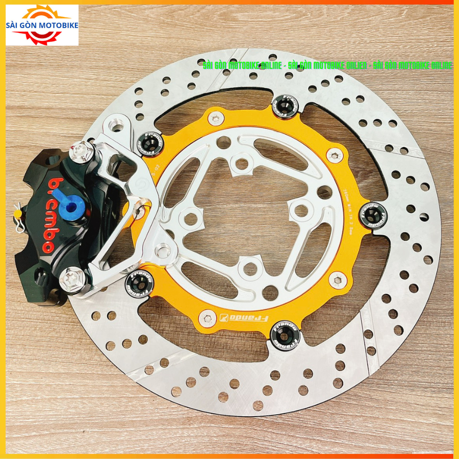 [ Combo Sirius/Jupiter ] Heo 2Pis đối xứng Bremb@ + Đĩa Frando 260/267mm + Pát 2Pis CNC nguyên khối/