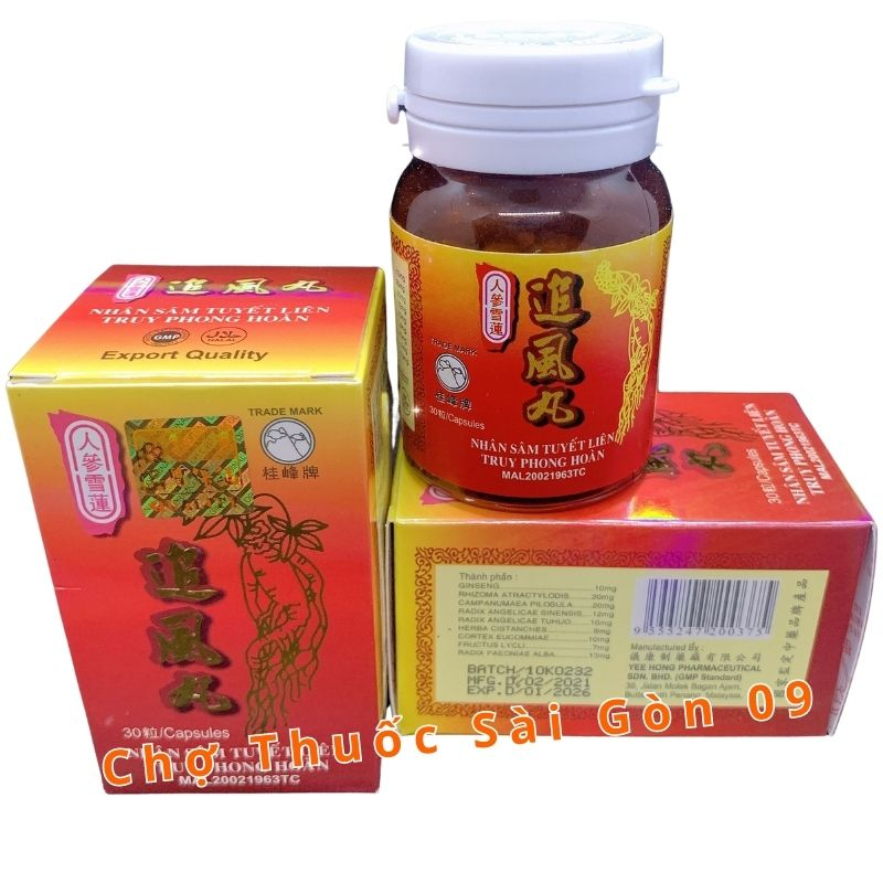 Nhân Sâm Tuyết Liên Truy Pho.ng Hoàn Lọ 30 Viên - Giúp Người Thư Gân Hoạt H.uyết