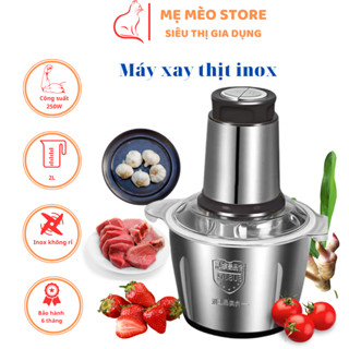 Máy xay thịt mini MEO xay tỏi ớt xay thịt, máy xay thịt đa năng xay sinh tố ngũ cốc dung tích 2L