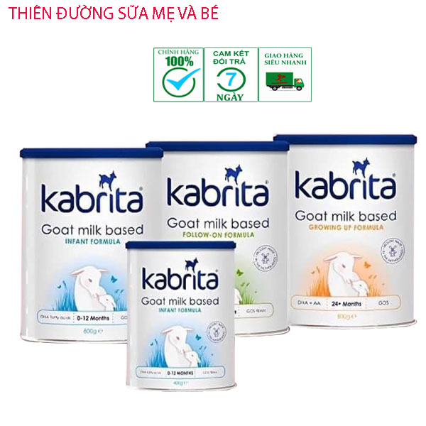 Sữa Dê Kabrita hàng nhập khẩu nguyên lon từ Hà Lan số 1,2,3 hộp 400/800g