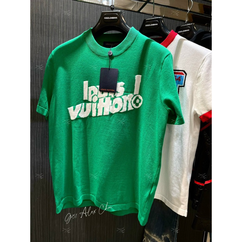 Áo phông len - Louis Vuitton - LV knit xanh green SS2023