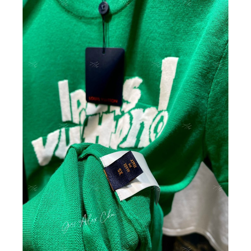 Áo phông len - Louis Vuitton - LV knit xanh green SS2023