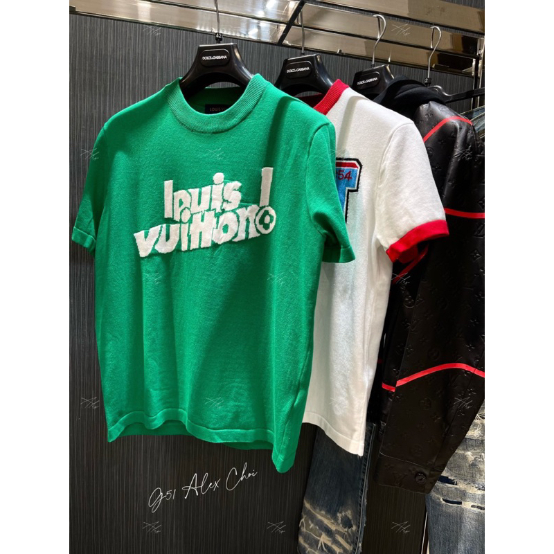 Áo phông len - Louis Vuitton - LV knit xanh green SS2023