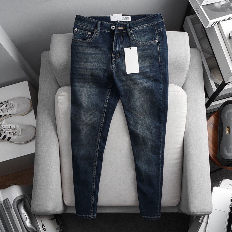 Quần jean nam chất jeans co dãn nhiều màu quần bò nam đẹp phong cách thời trang ống ôm cao cấp mẫu mới haian jeans