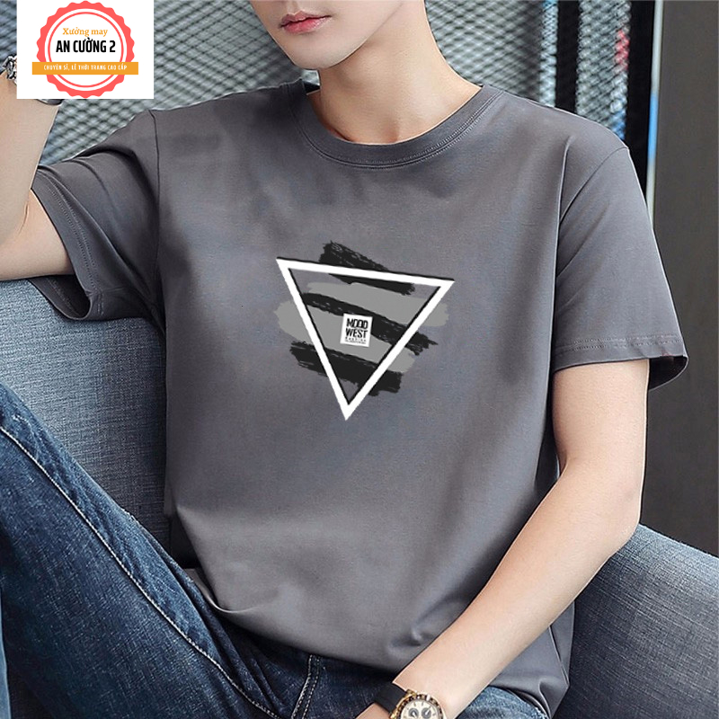 Áo thun nam, áo phông nam tay ngắn cổ tròn chất cotton, dày dặn thoáng mát  ATC38 - Xưởng may An Cường 2