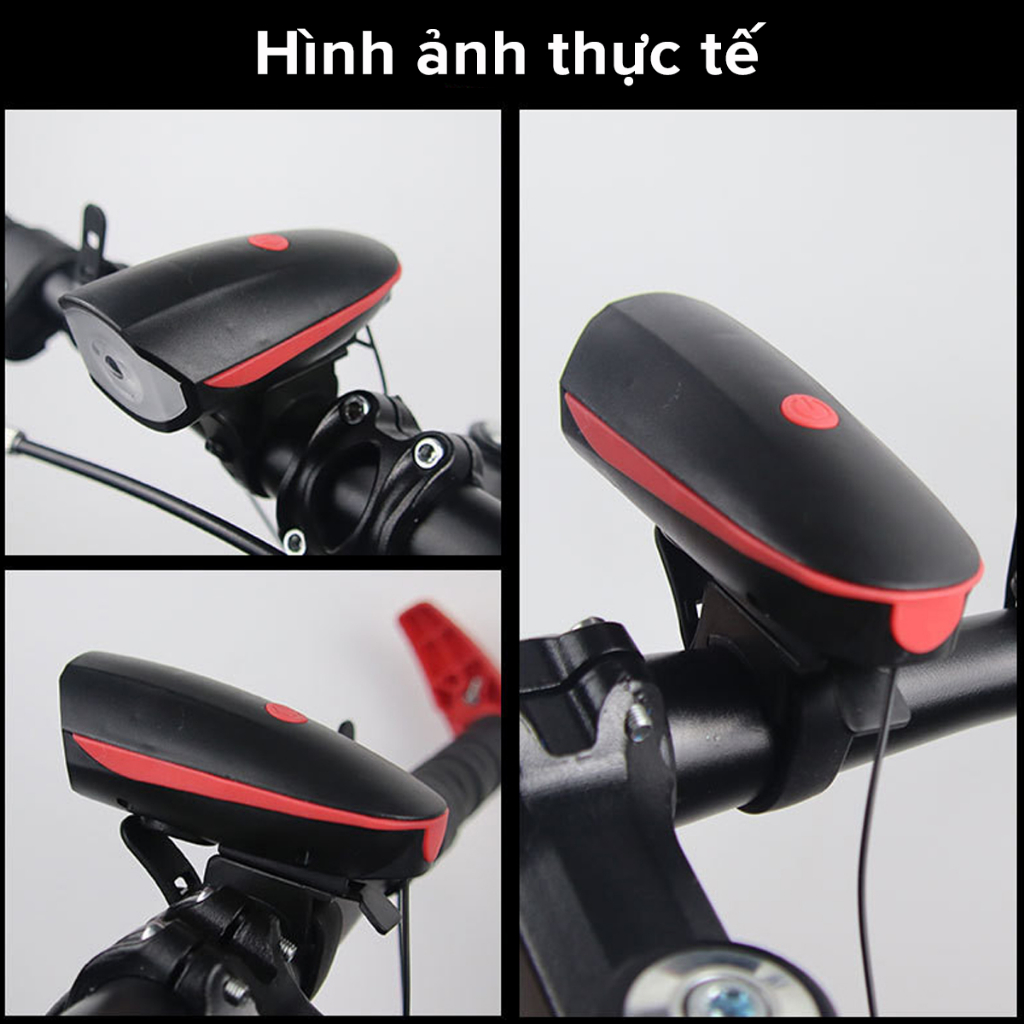 Đèn Xe Đạp Có Còi Siêu Sáng Chống Nước – Có Pin Cổng Sạc USB – Đèn Còi Xe Đạp Có 3 Chế Độ Sáng XPG Còi To Amalife