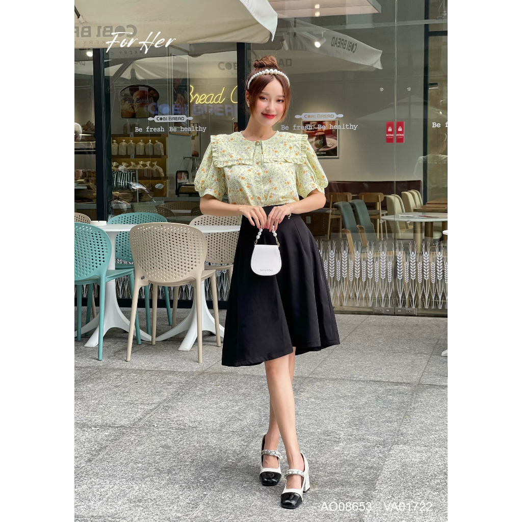 Chân váy FOR HER xòe trơn VA0172