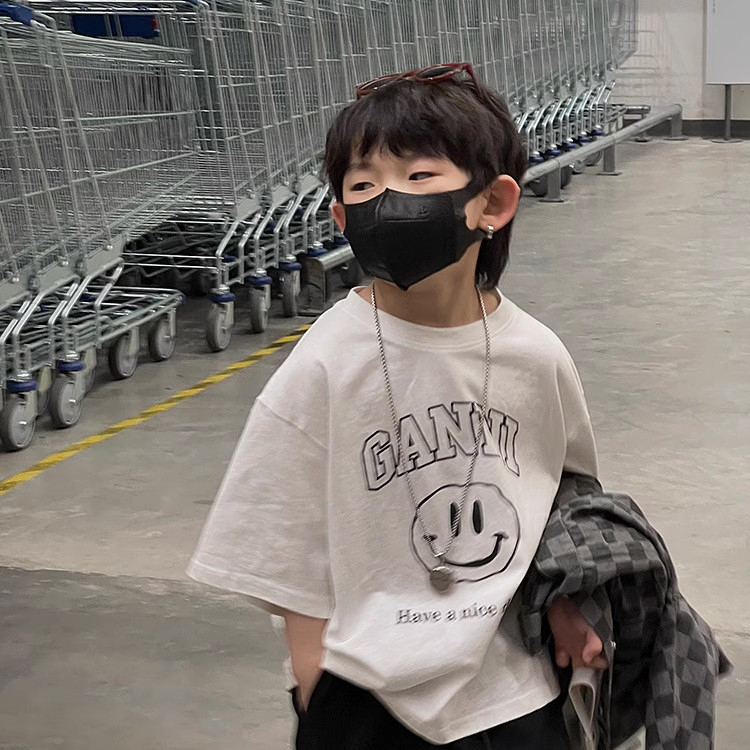 Áo phông phong cách cá tính chất liệu cotton mềm mại cho bé trai bé gái  AOGUNY2303