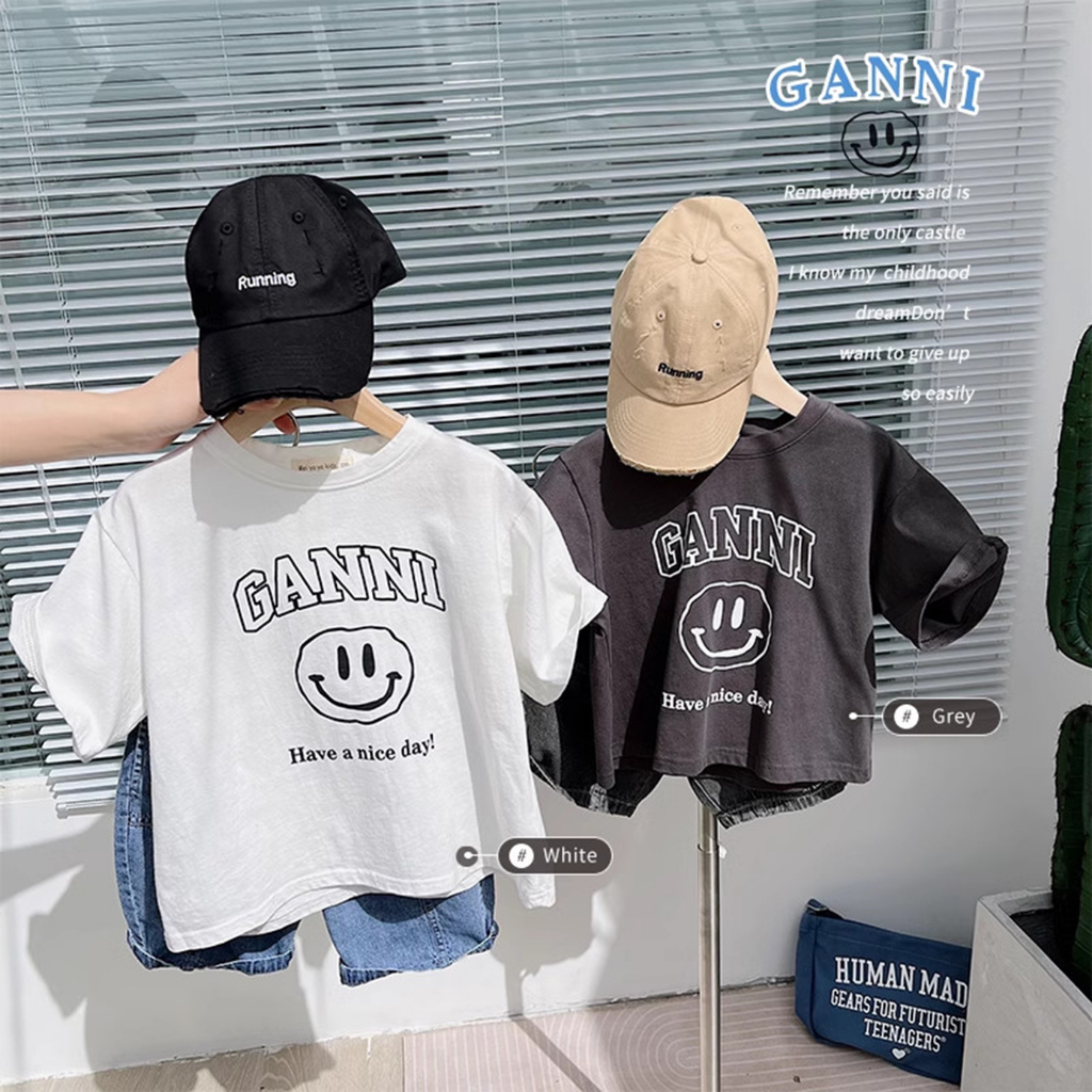 Áo phông phong cách cá tính chất liệu cotton mềm mại cho bé trai bé gái  AOGUNY2303