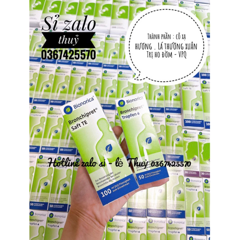 Siro ho đờm - Ho do cảm  Bronchipret của Đức