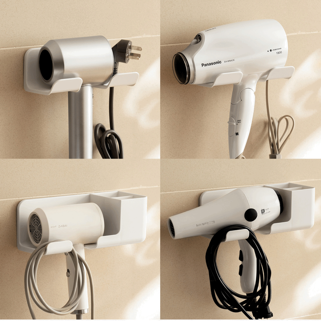 Giá treo máy sấy bằng nhựa cao cấp dán tường tiện lợi