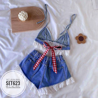 BIGSIZE Set jean BKN SET623