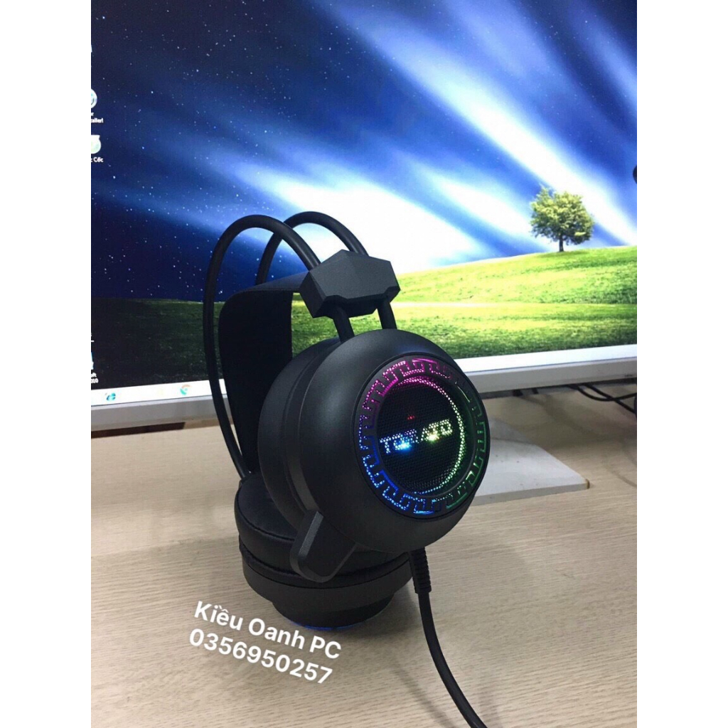 TAI NGHE TOMATO SK65 7.1 LED RGB  Bảo hành 12 Tháng-Hàng chính hãng