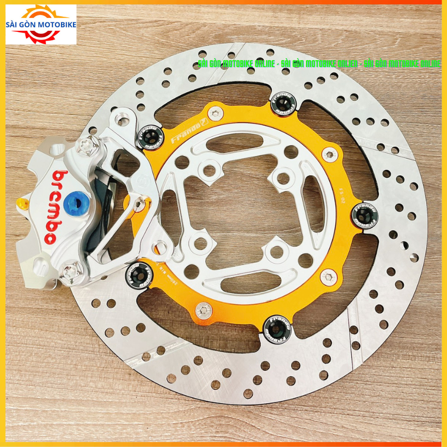 [ Combo Sirius/Jupiter ] Heo 2Pis đối xứng Bremb@ + Đĩa Frando 260/267mm + Pát 2Pis CNC nguyên khối/