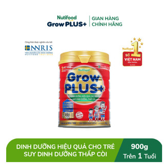 Sữa Bột Nutifood GrowPLUS+ Suy Dinh Dưỡng 900g - Trên 1 Tuổi - Tăng Cân, Tăng Chiều Cao 900g