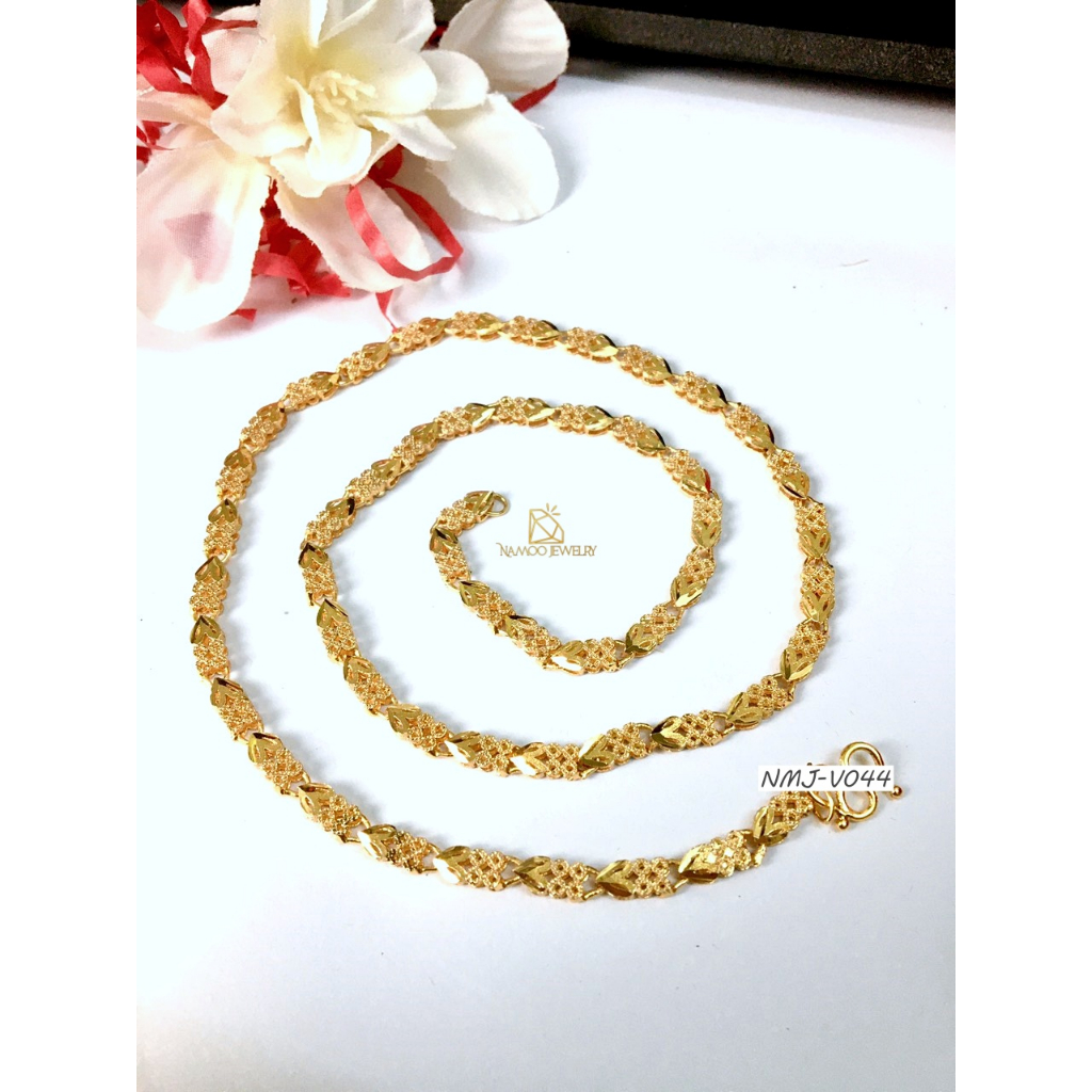 Dây Chuyền trơn V019 Dây Hoa Mai Bản Lớn Dài Dây 50cm