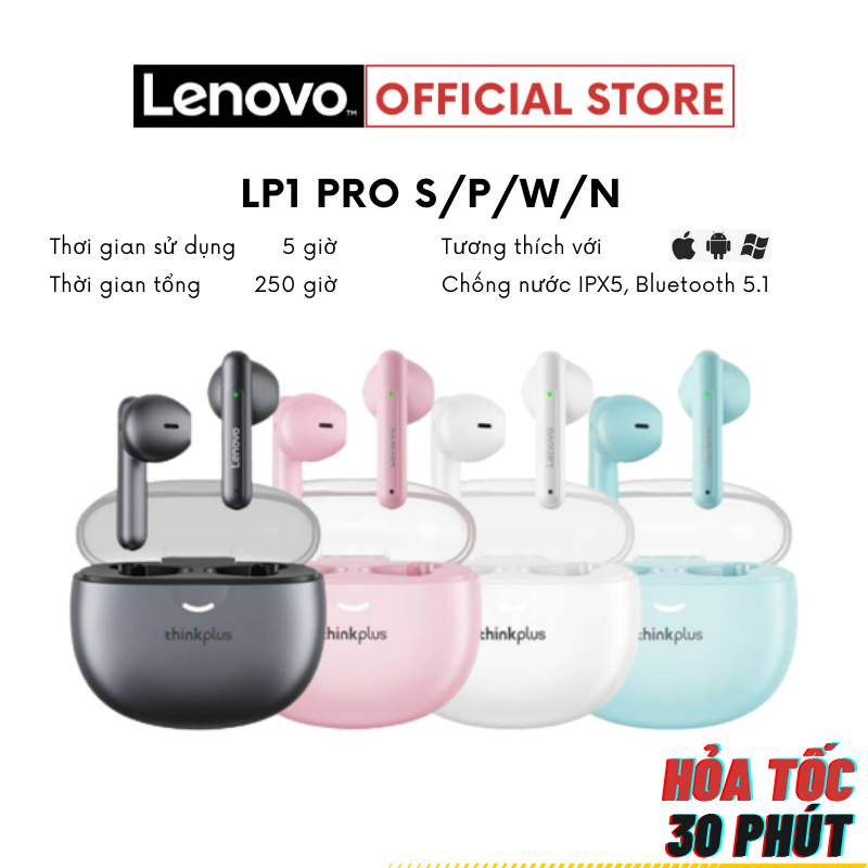 Tai nghe Bluetooth Lenovo LP1 Pro - Chống ồn - Có micro - Bass mạnh