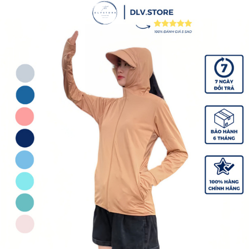 Áo chống nắng nữ, Áo chống nắng UV morriss 1 lớp chất vải airism thun mát lạnh DLV.store