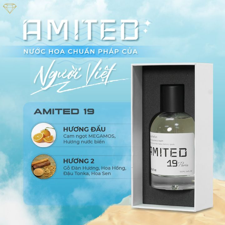 (100Ml) Nước Hoa Nữ Amited 19 - Mùi Cam Ngọt Megamos Hương Nước Biển Nước Hoa Chính Hãng Pháp [ Auth ]