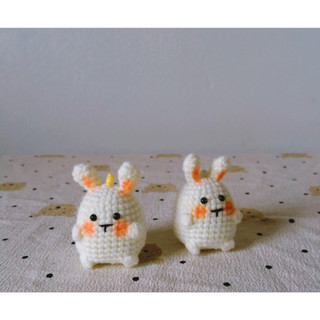 Móc khoá thỏ mini bằng len 🐰🐰🐰