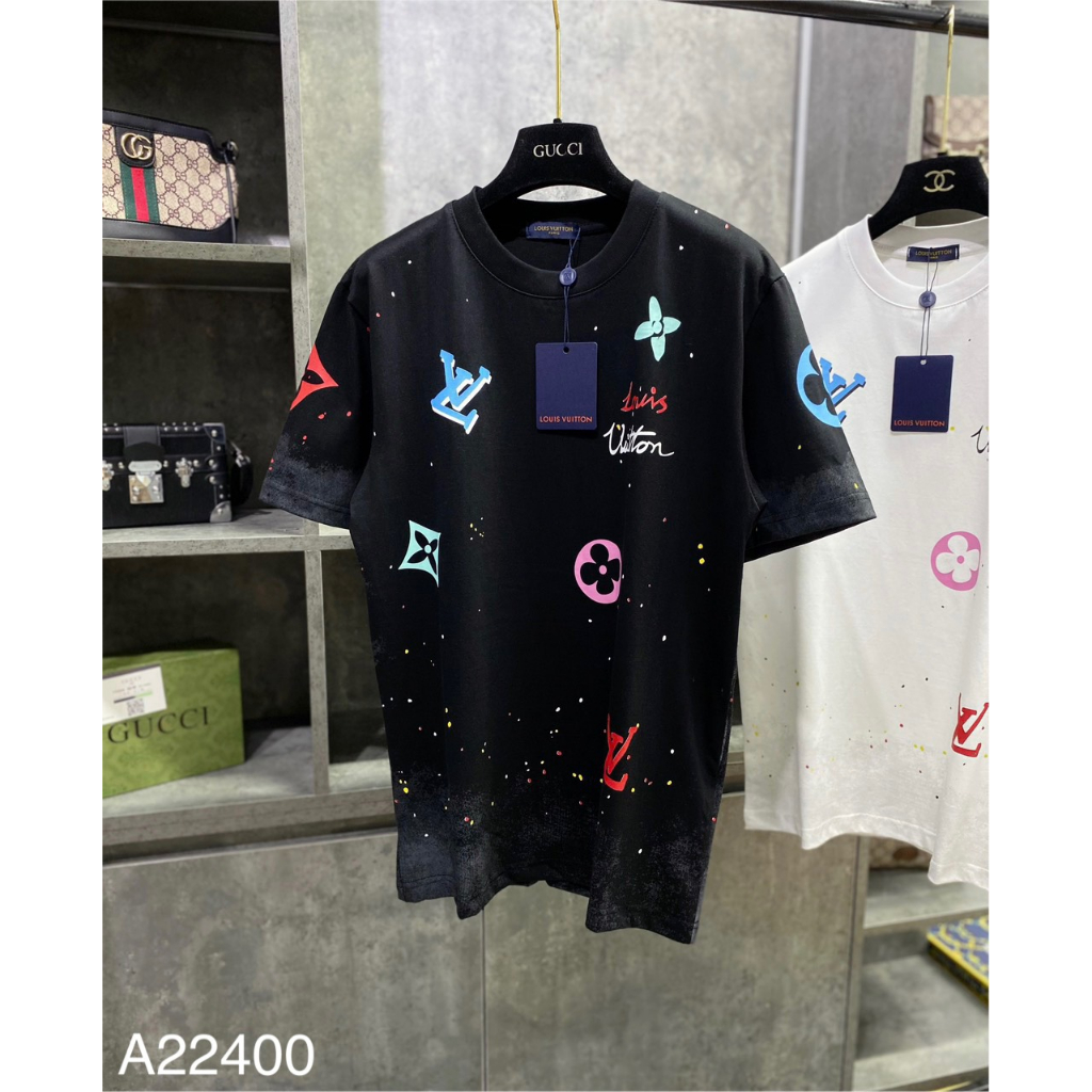 Áo Phông Nam L.V In Logo Màu Siêu Đẹp - Áo Thun L.V  Màu Sắc Mặc Đôi Nam Nữ Cực Đẹp