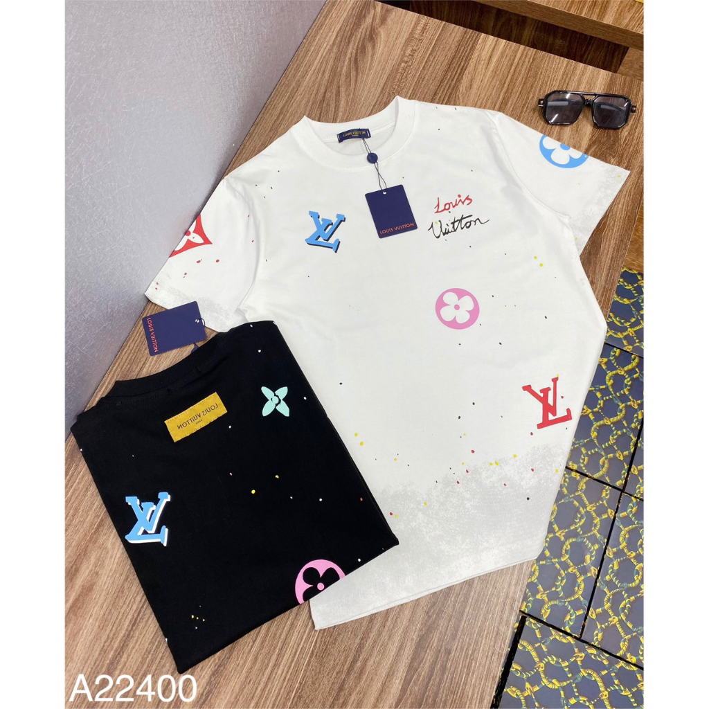 Áo Phông Nam L.V In Logo Màu Siêu Đẹp - Áo Thun L.V  Màu Sắc Mặc Đôi Nam Nữ Cực Đẹp