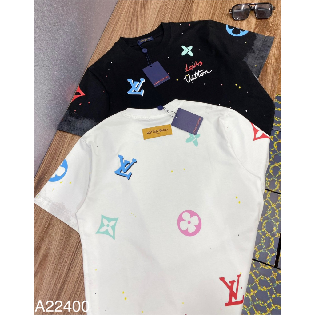 Áo Phông Nam L.V In Logo Màu Siêu Đẹp - Áo Thun L.V  Màu Sắc Mặc Đôi Nam Nữ Cực Đẹp