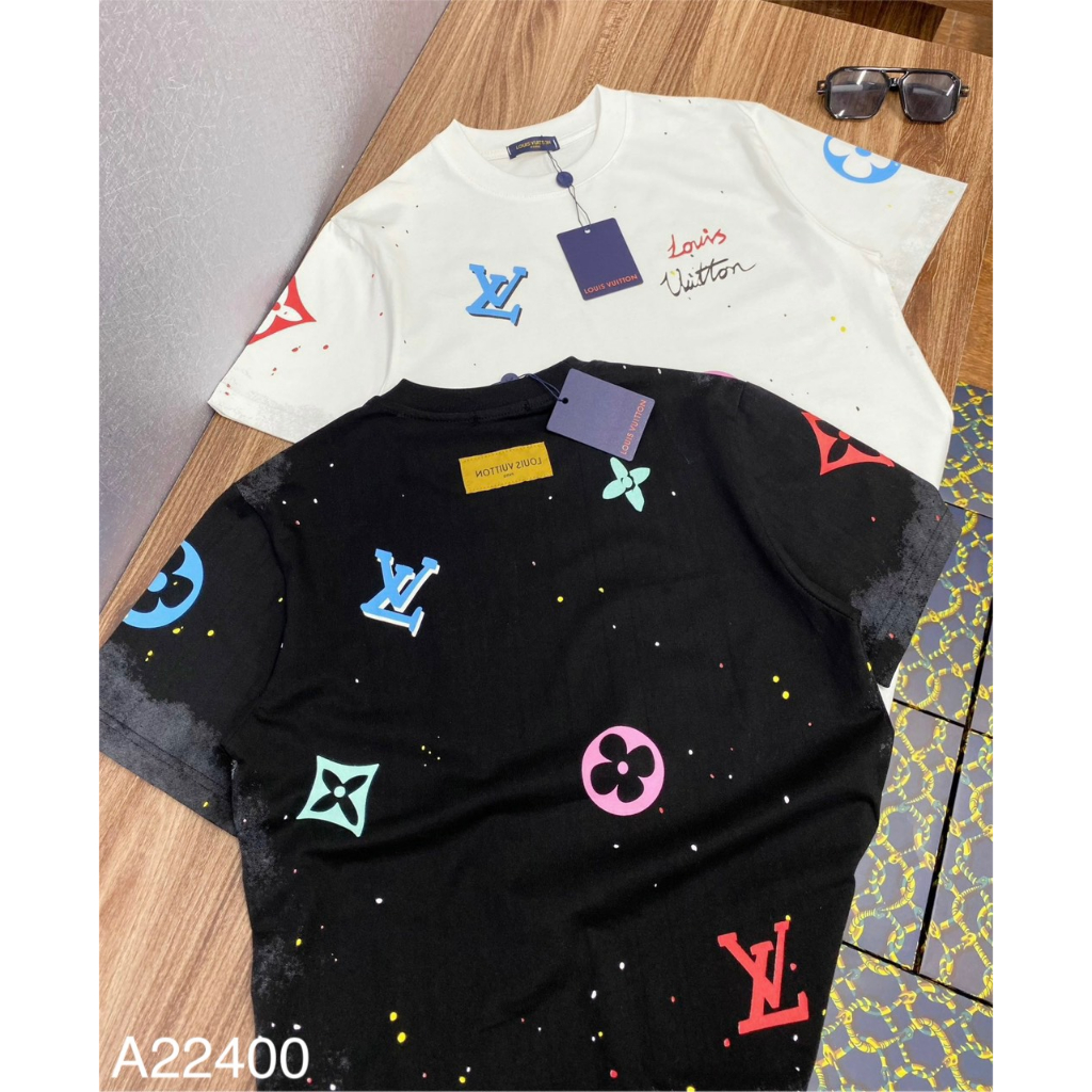 Áo Phông Nam L.V In Logo Màu Siêu Đẹp - Áo Thun L.V  Màu Sắc Mặc Đôi Nam Nữ Cực Đẹp