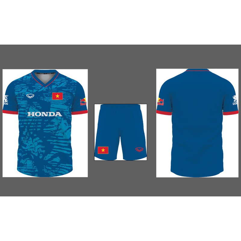 Bộ quần áo Bóng Đá Việt Nam Áo bóng đá tuyển Việt Nam- Xanh đậm