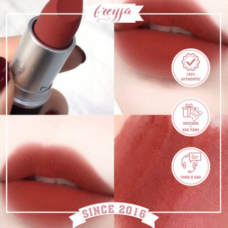 Son mac chính hãng - dạng thỏi power kiss lipstick màu 916 devoted to chili - vỏ nhám màu son đỏ gạch phù hợp với mọi da