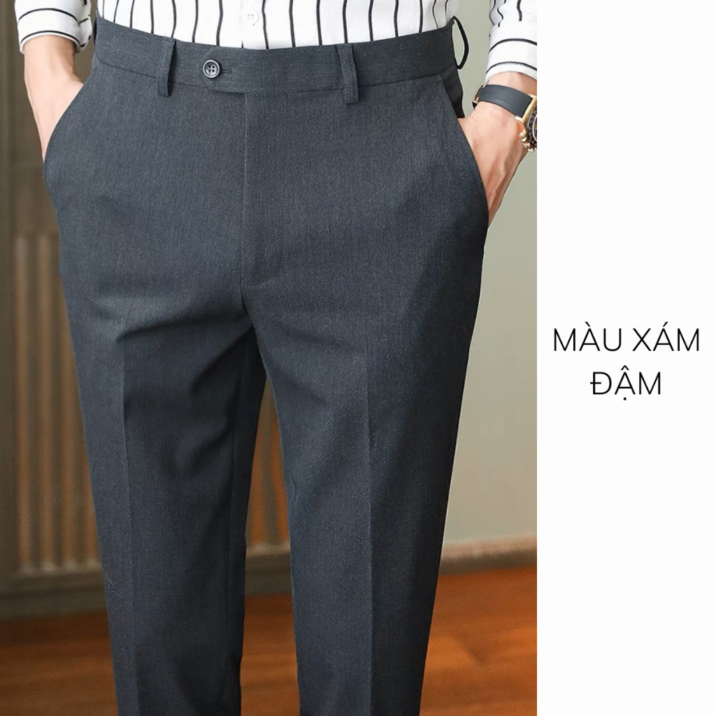 Quần Tây Nam Cao Cấp Quần Âu Nam Slimfit ôm nhẹ chất liệu cotton chính phẫm