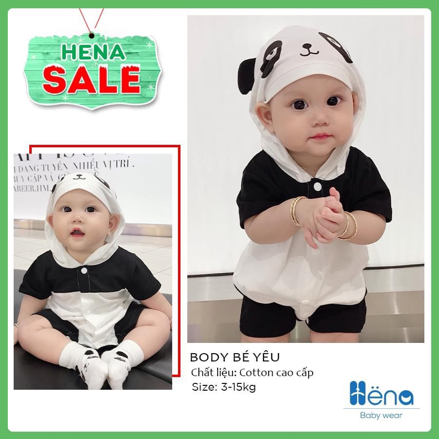 Bộ sưu tập Body hình thú có nón liền dễ thương cho bé, chất liệu cotton đủ size 4-15kg Dolakids-CuteBaby